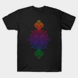 Rainbow flower mandalas T-Shirt